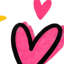 Pink heart illustration