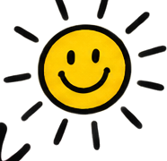 Smiling sunshine illustration